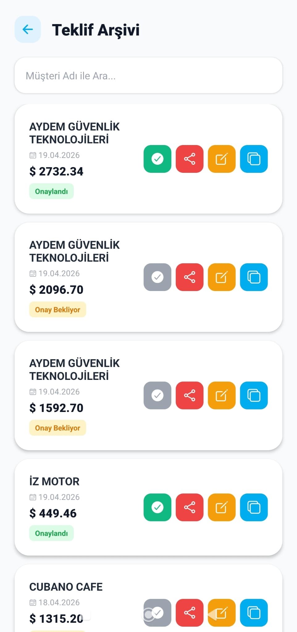 Arşiv Ekranı